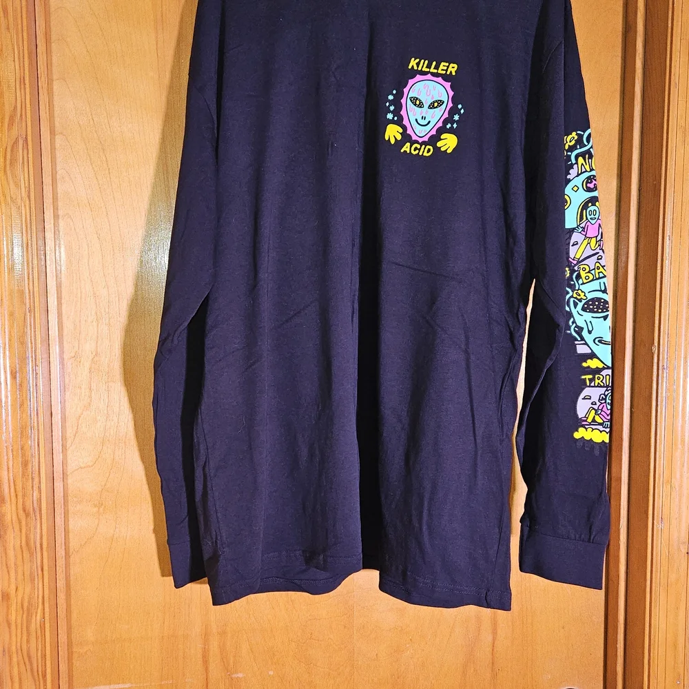 No Bad Trips Kids Long Sleeve Shirt - Black - Picture 2 of 5
